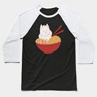 Kawaii Kitty Ramen Baseball T-Shirt